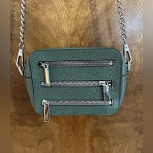 Rebecca Minkoff 4 Zip Moto Mini Teal Crossbody Bag